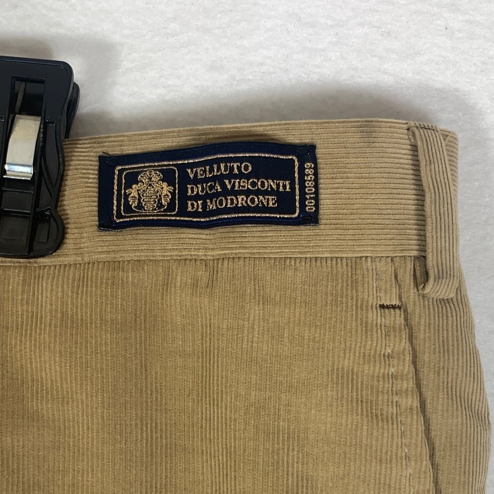 Peter Millar Duca Visconti‎ Trousers Mens 42 Tan Corduroy Dress Pants Italian - Picture 4 of 11